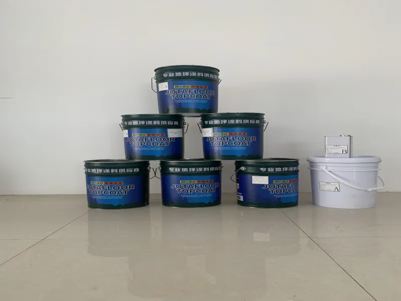 Clear self-leveling epoxy floor paint