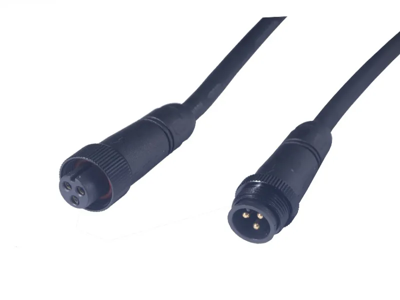 M16 injection-molded male and female mating plug IP68 connector