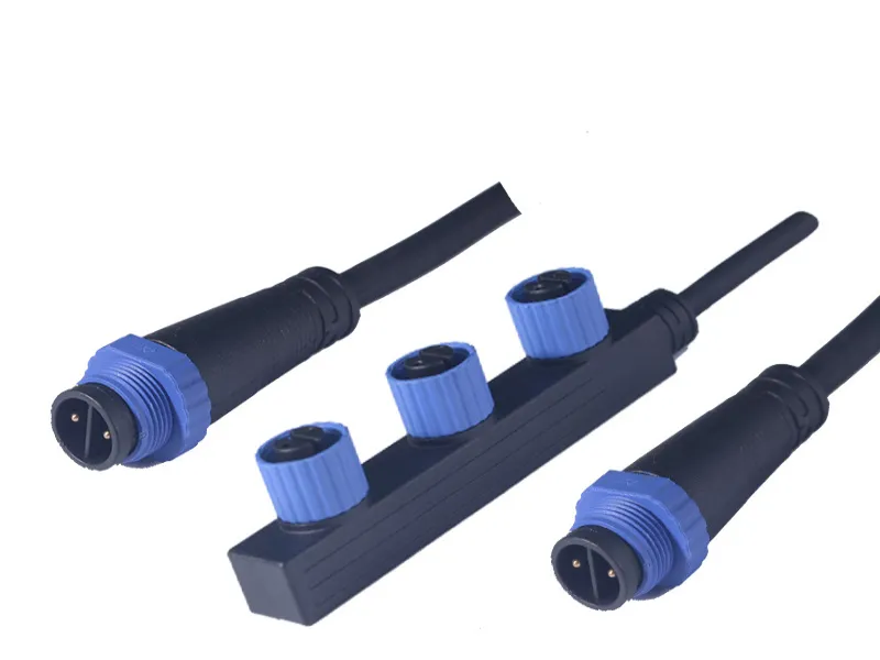 Three-way waterproof connector