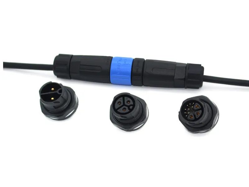 IP67 waterproof connector, 2-pin three-way self-locking type