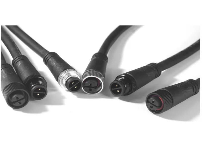 M12 metal nut male and female plug connector