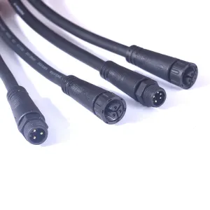 M12 wire mold female plug 5 display connector