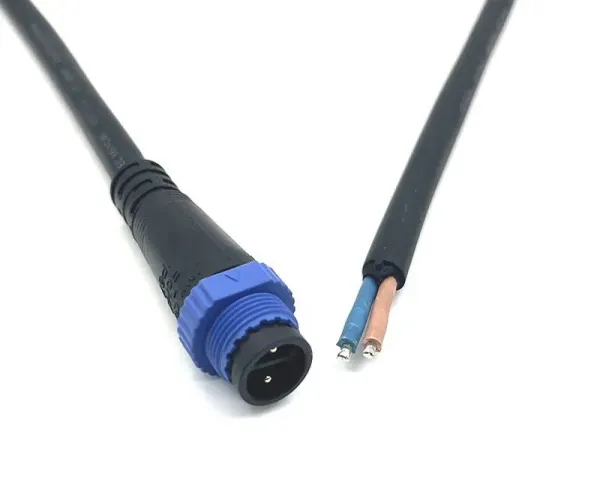 M15 type IP68 high-voltage cable connector with 3 pins