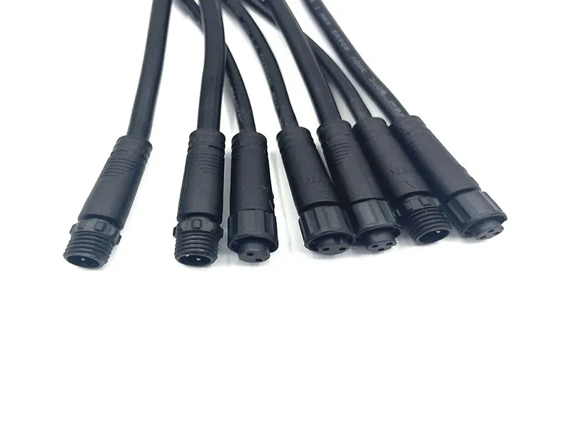 M8 3-pin copper wire connector with cable