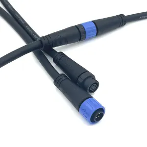 M12 automatic lock male and female connector