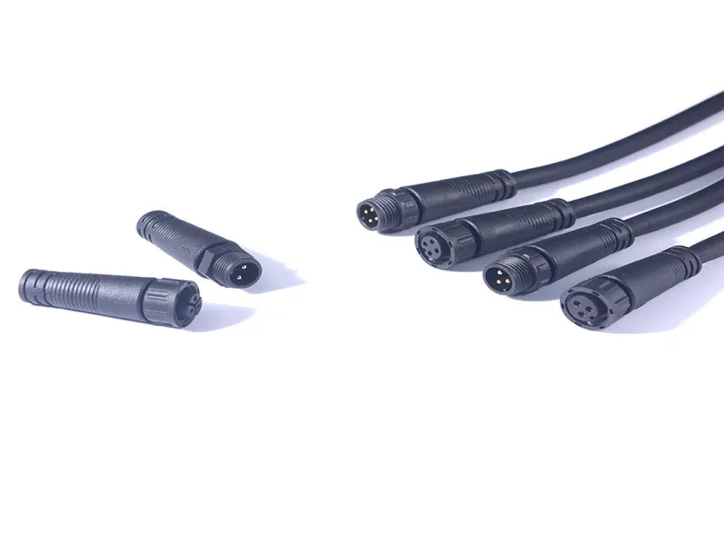 High-voltage male and female connector 2-pin