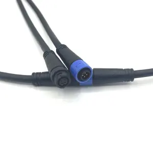 M12 electrical 1.25mm 2-pin panel mounting connector