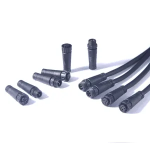 Waterproof LED male and female connectors