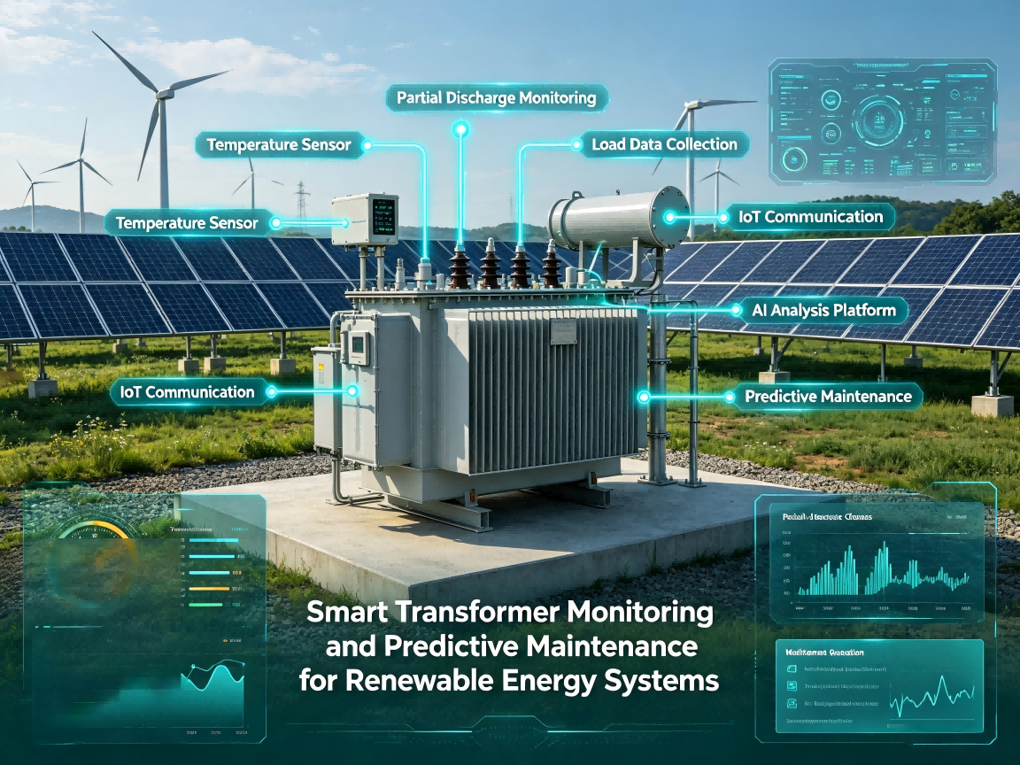 Smart transformer monitoring system using IoT AI analytics for renewable energy predictive maintenance