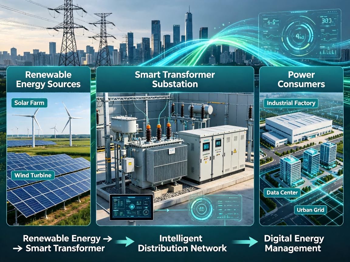 Smart transformer application in renewable energy and intelligent power grid infrastructure