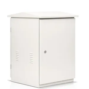White outdoor rainproof equipment cabinet