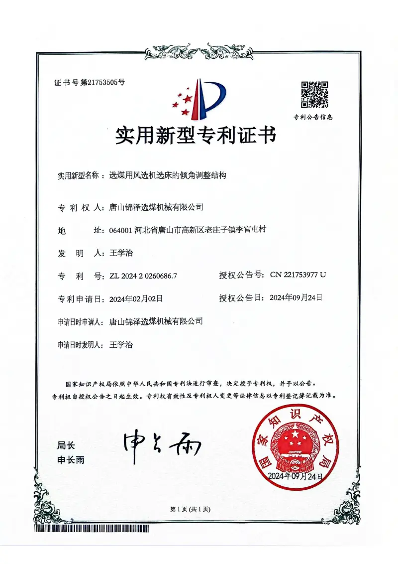 Patent Certificate