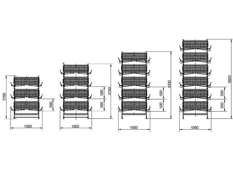 H-type Manual Quail Cage