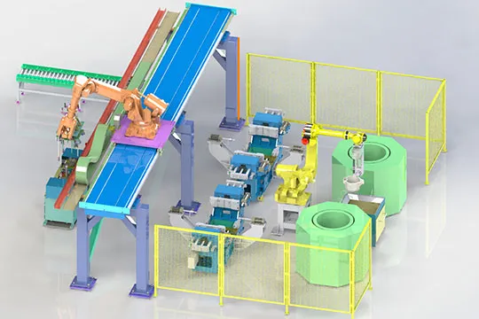 M&aacute;quina de limpieza de culata de automatizaci&oacute;n industrial