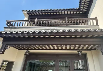 Aluminum replaced wooden eaves and rafters
