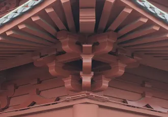 Aluminum alloy antique arch of wooden architecture