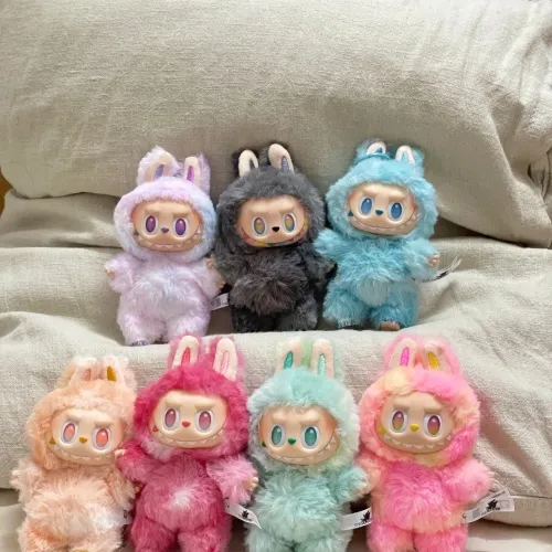 Labubu Cream-Colored Blind Box Velvet Glossy Articulated Doll