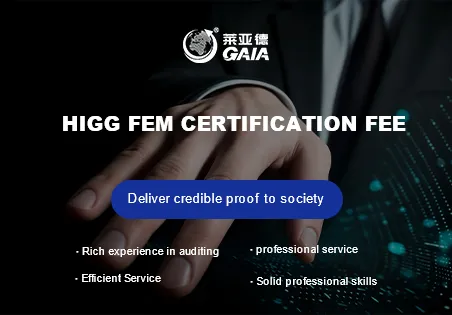 HIGG FEM certification fee
