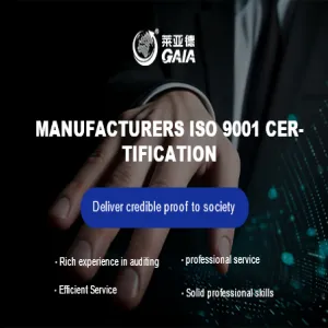 Manufacturers ISO 9001 certification