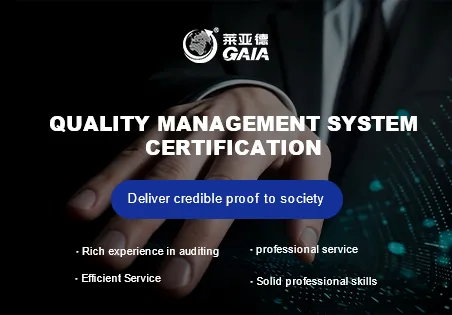 Quality management system certification
