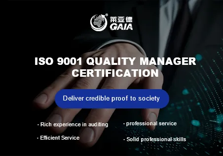 ISO 9001 quality manager certification