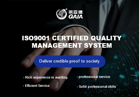ISO9001 certified quality management system