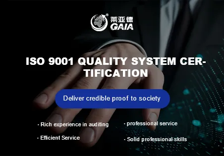 ISO 9001 quality system certification