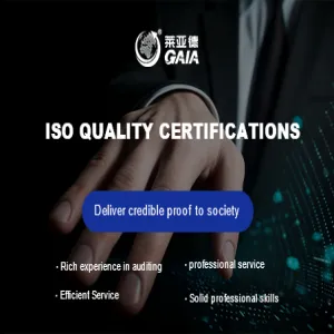 ISO quality certifications