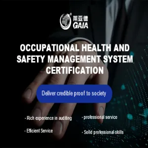 Occupational health and safety management system certification