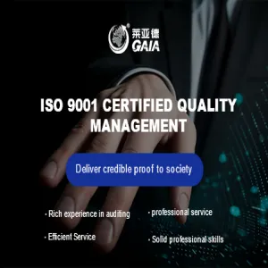 ISO 9001 certified quality management