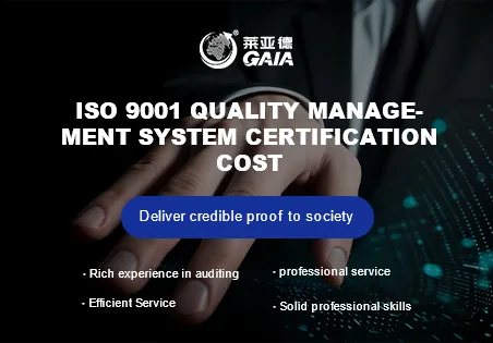 ISO 9001 quality management system certification cost