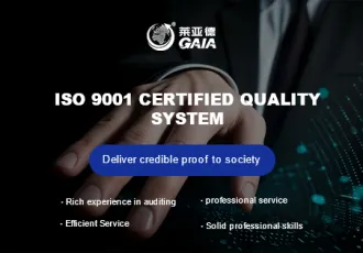 ISO 9001 certified quality system