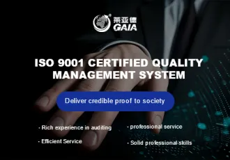 ISO 9001 certified quality management system