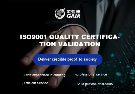 ISO9001 quality certification validation