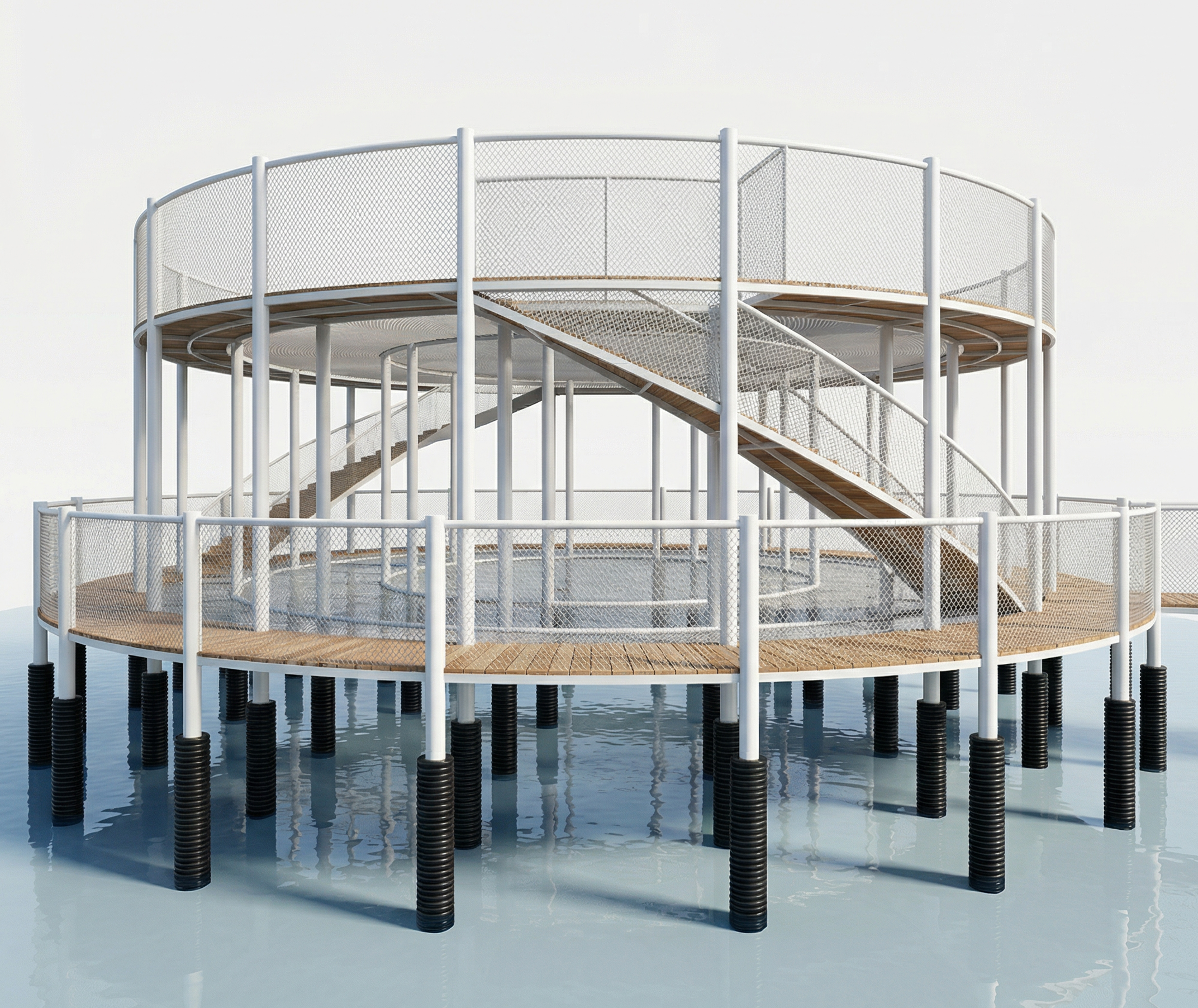 Kid Safe Playground Trampoline with Quick Assembly Features