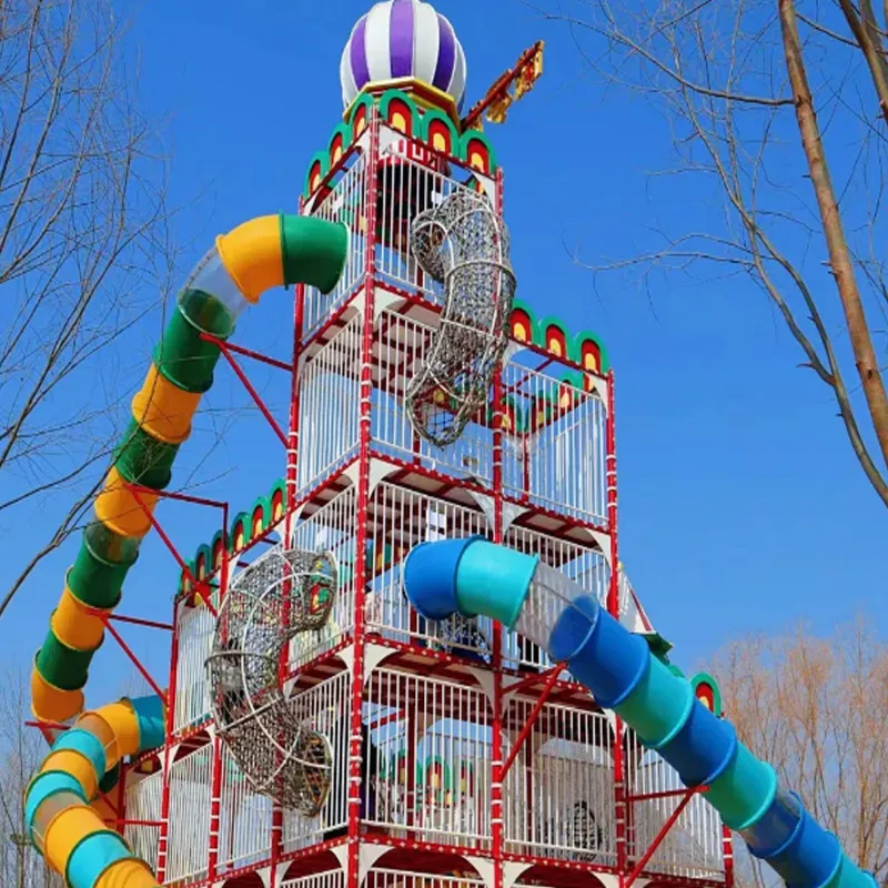 Outdoor Children's Playground with Multi-Activity Play Zones