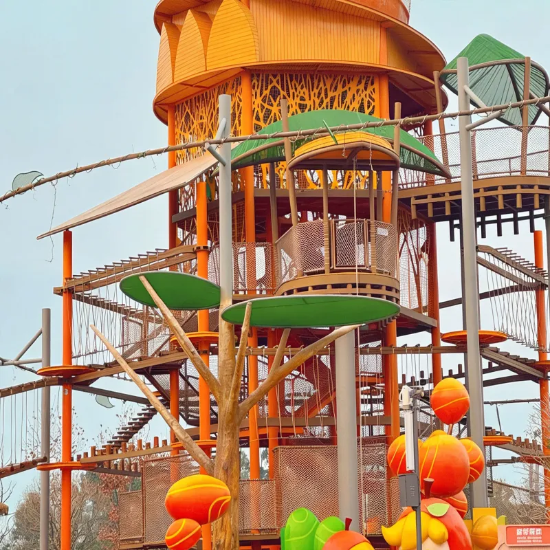 Multi-Layer Magic Net Matrix for Jungle Adventure Parks