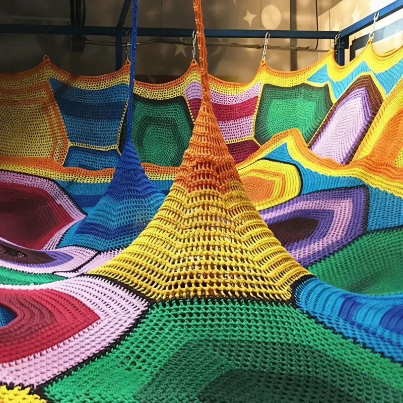 Knotless Net High-Altitude Magic Net Platform for Forest Scenic Spots