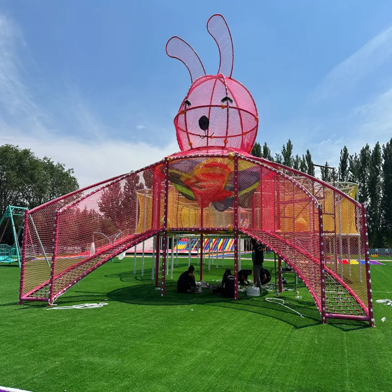 Rabbit-shaped Climbing Amusement Facility &ndash; Outdoor Kids Playground Equipment