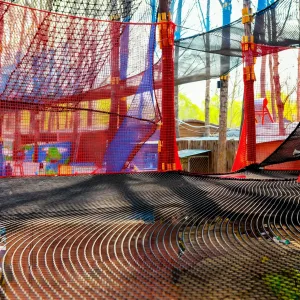 Large Jungle Net Adventure Park &ndash; Outdoor Trampoline & Rope Playground