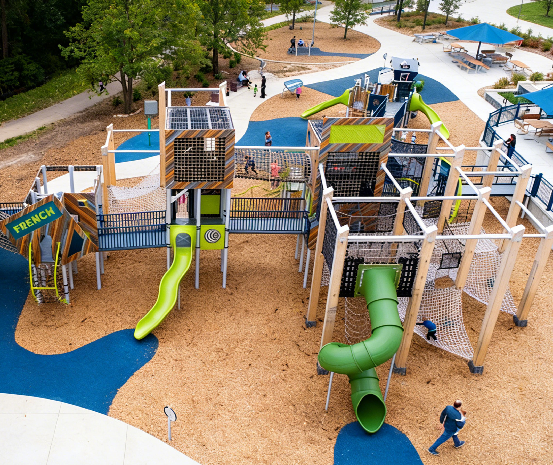 Safe Assemble Trampoline Specially Made for Children’s Playgrounds