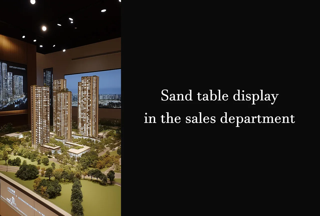 Sand table display in the sales department