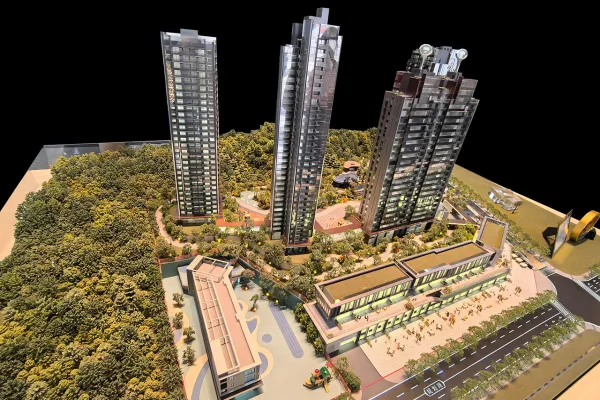 Residential courtyard view
