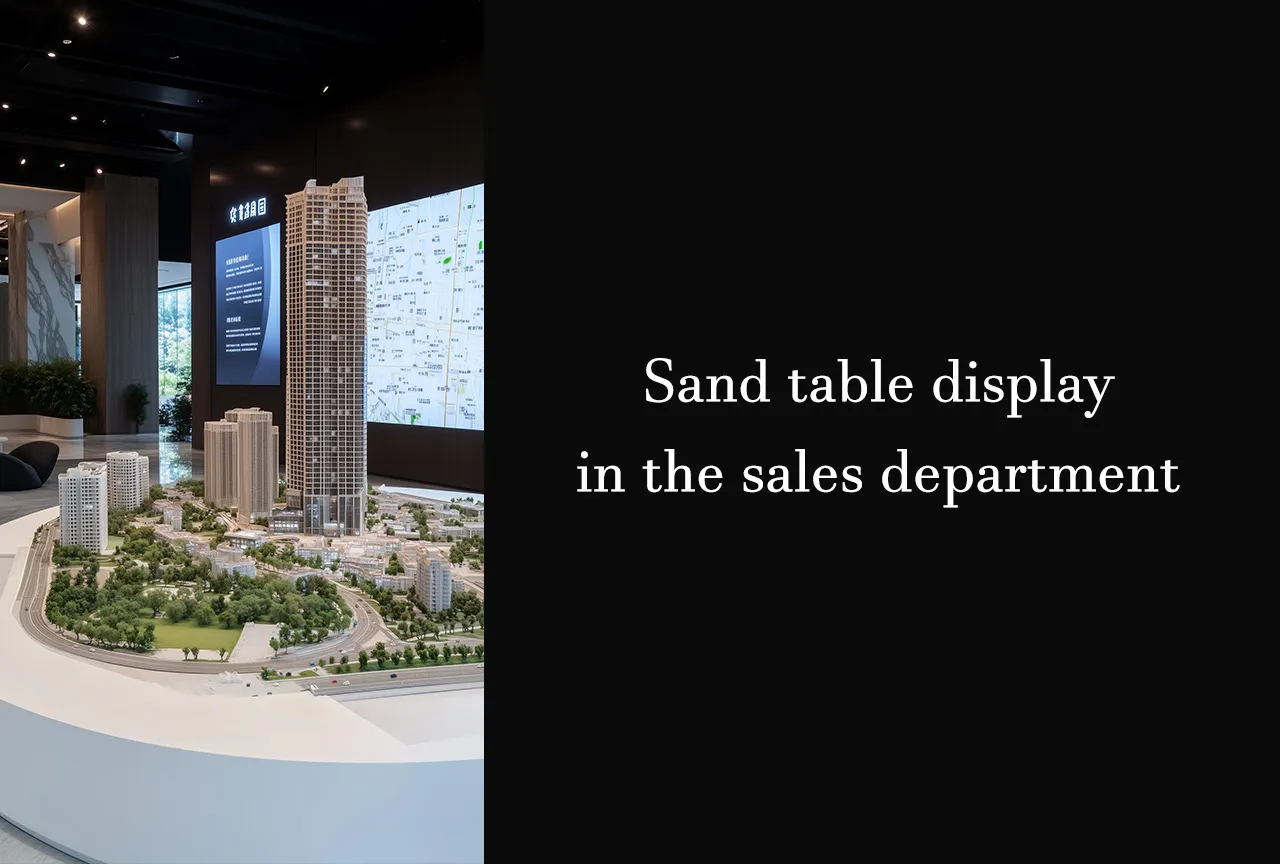 Sand table display in the sales department