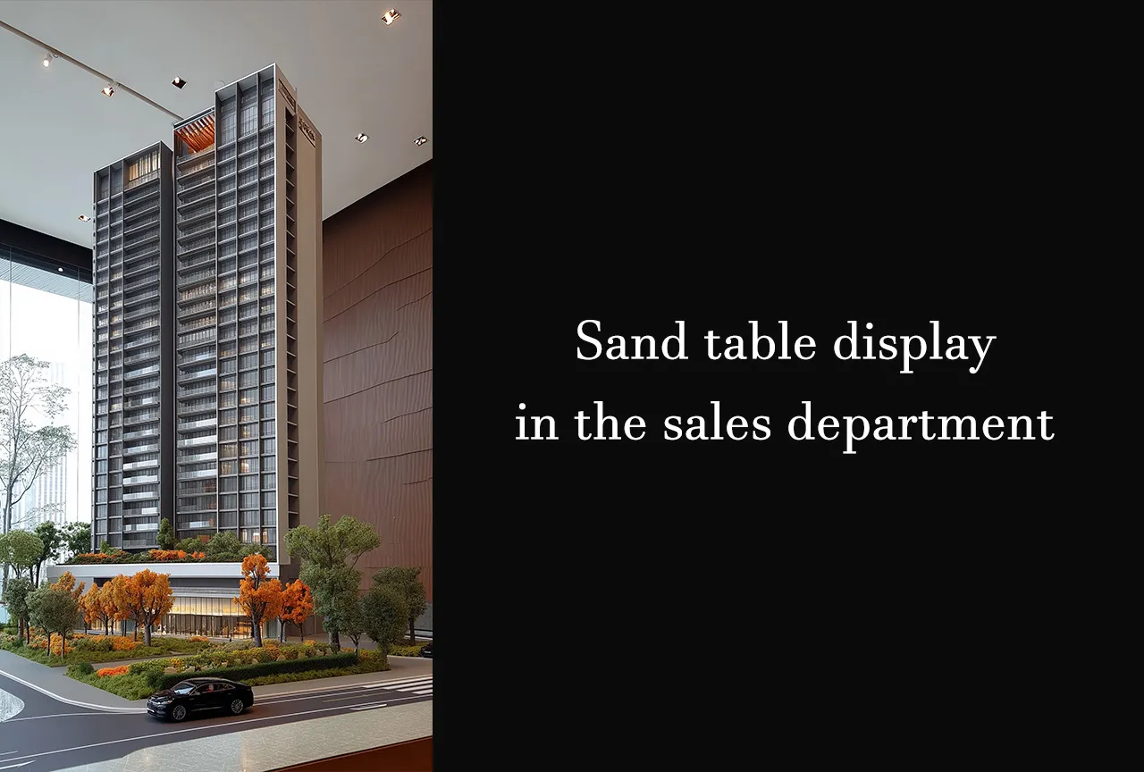 Sand table display in the sales department
