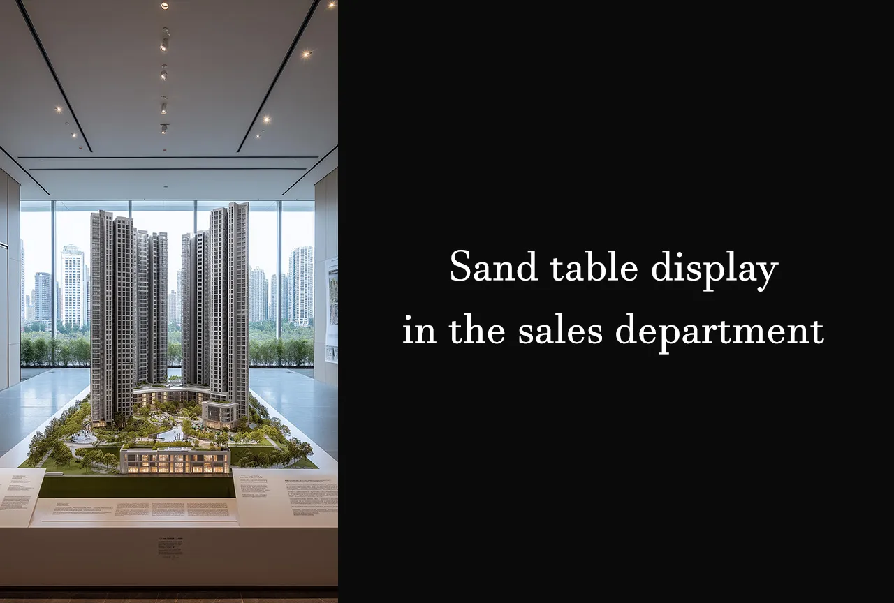 Sand table display in the sales department