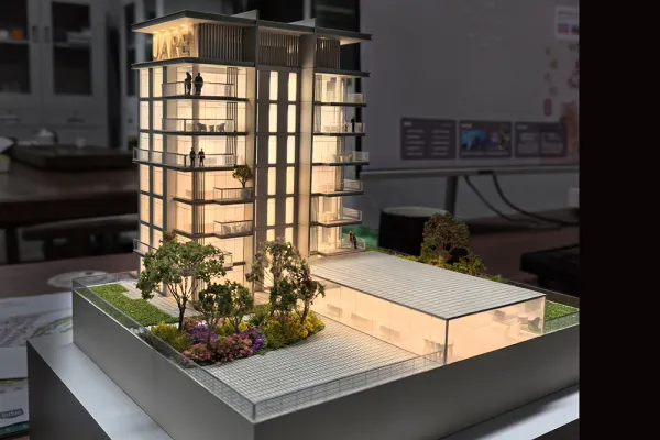 Portable residential building model
