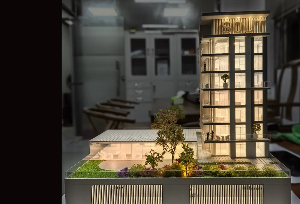 Portable residential building model
