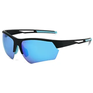 TR0 Hollow Temple Semi-Rimless Sport Sunglasses