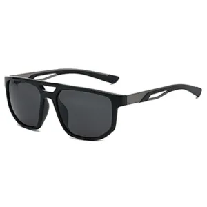 TR90 Double Bridge Hollow Curved Temple Sunglasses